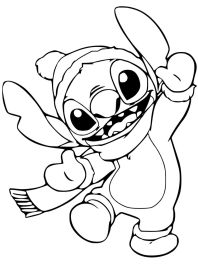 Desenho do stitch colorido imprimir