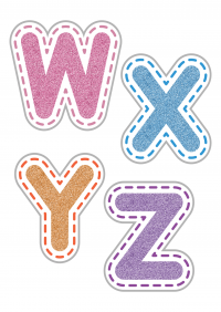 alfabeto-glitter-colorido-pespontado-W-X-Y-Z
