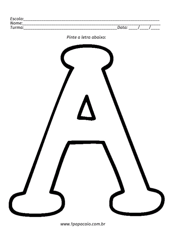 full alphabet coloring page  Alfabeto para impressão, Páginas de