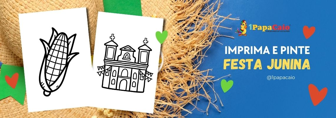 Imprima e Pinte Festa Junina