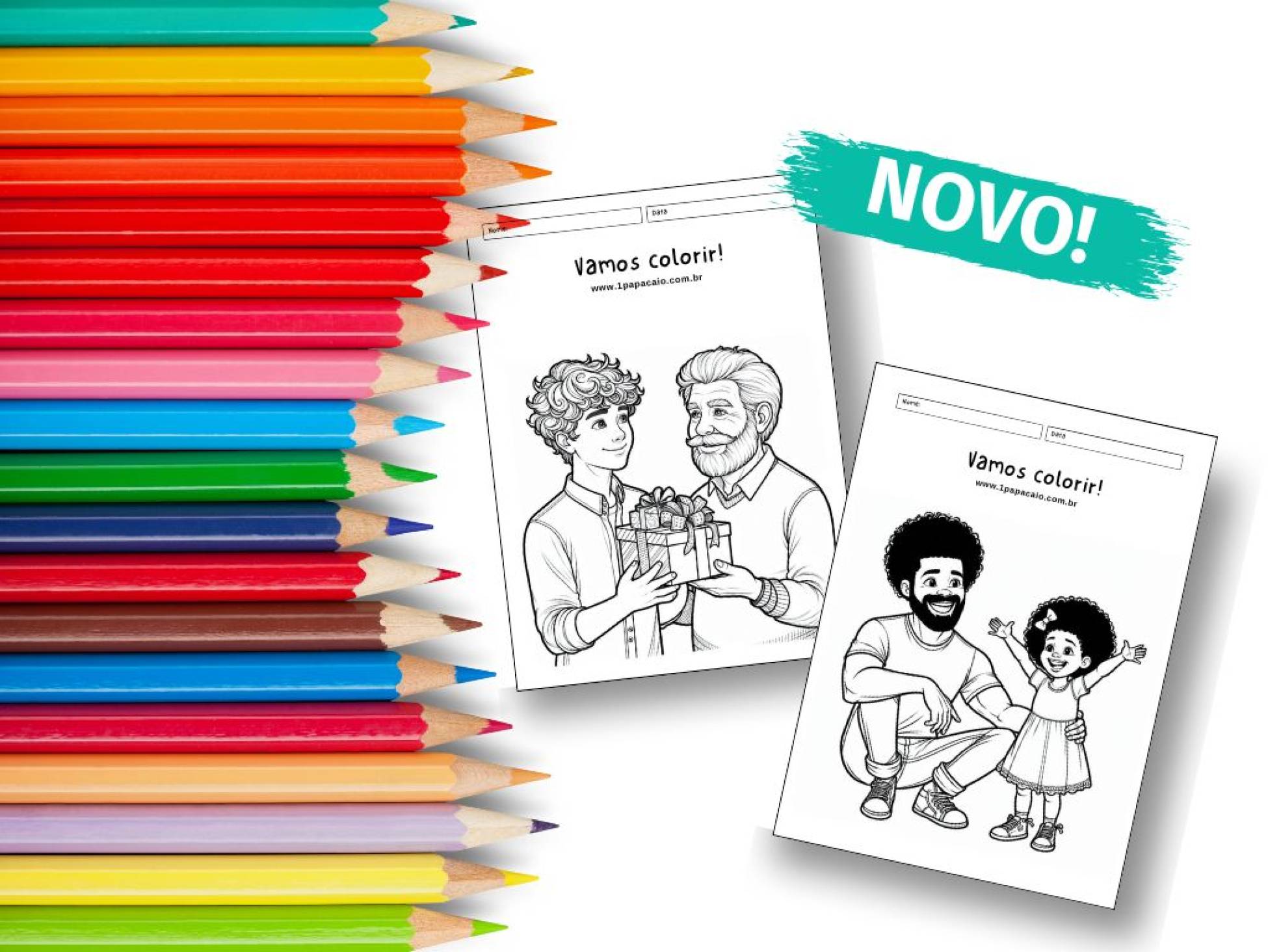 Dia dos Pais Vamos Colorir